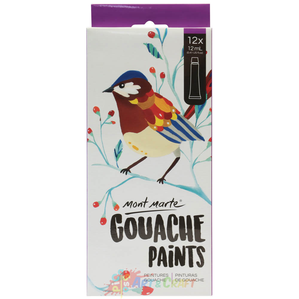 GOUACHE PAINT 12 PIECE Picasso Art Craft   PMHS0028 