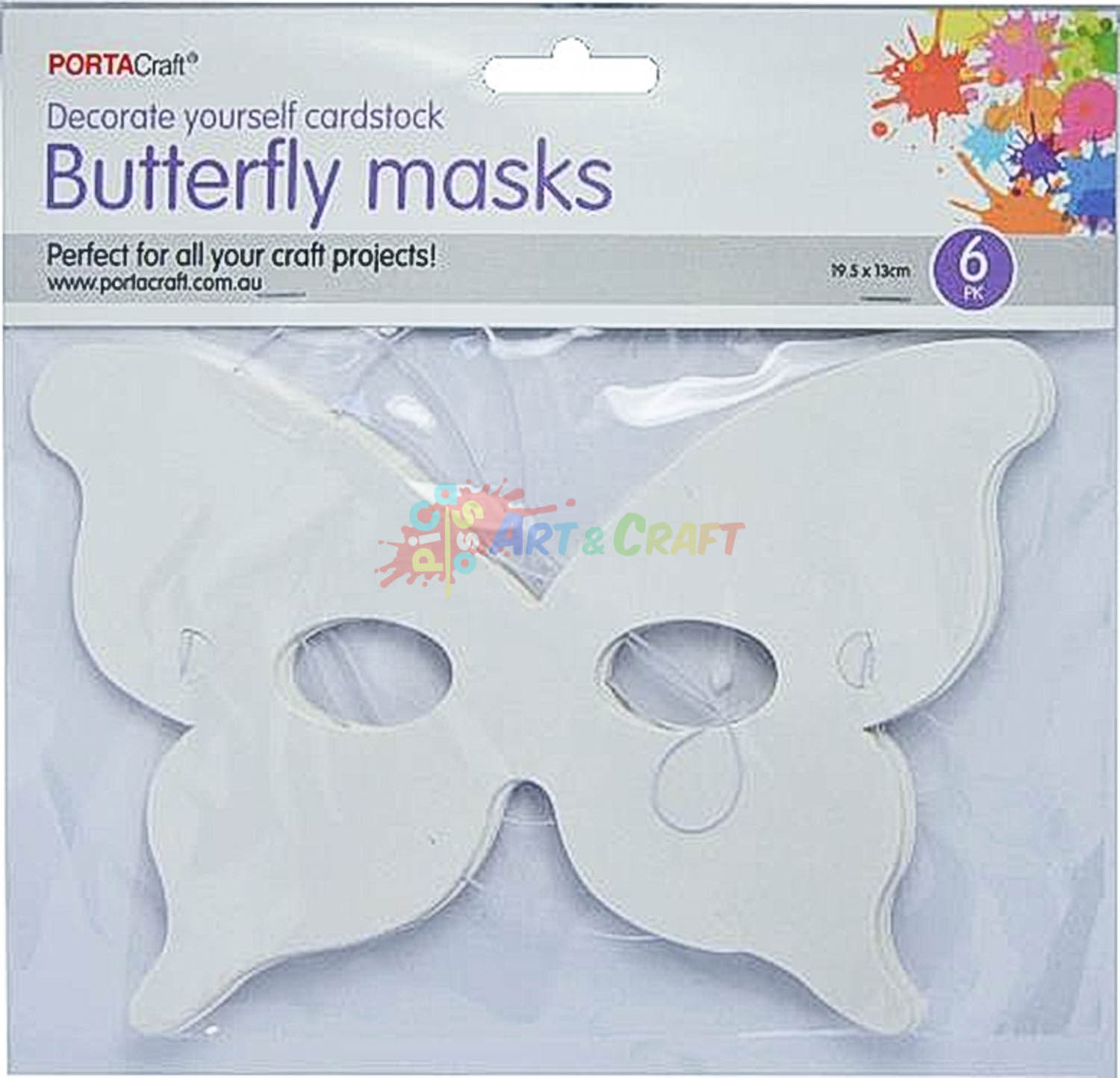 Cardstock Eye Masks Butterflies - Picasso Art & Craft