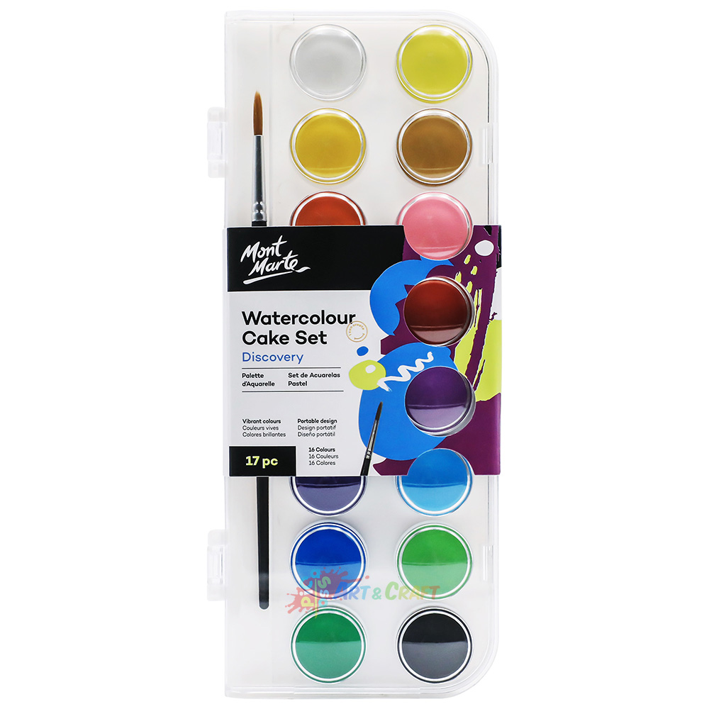 Discovery Watercolour Cake Set 17pc - Picasso Art & Craft