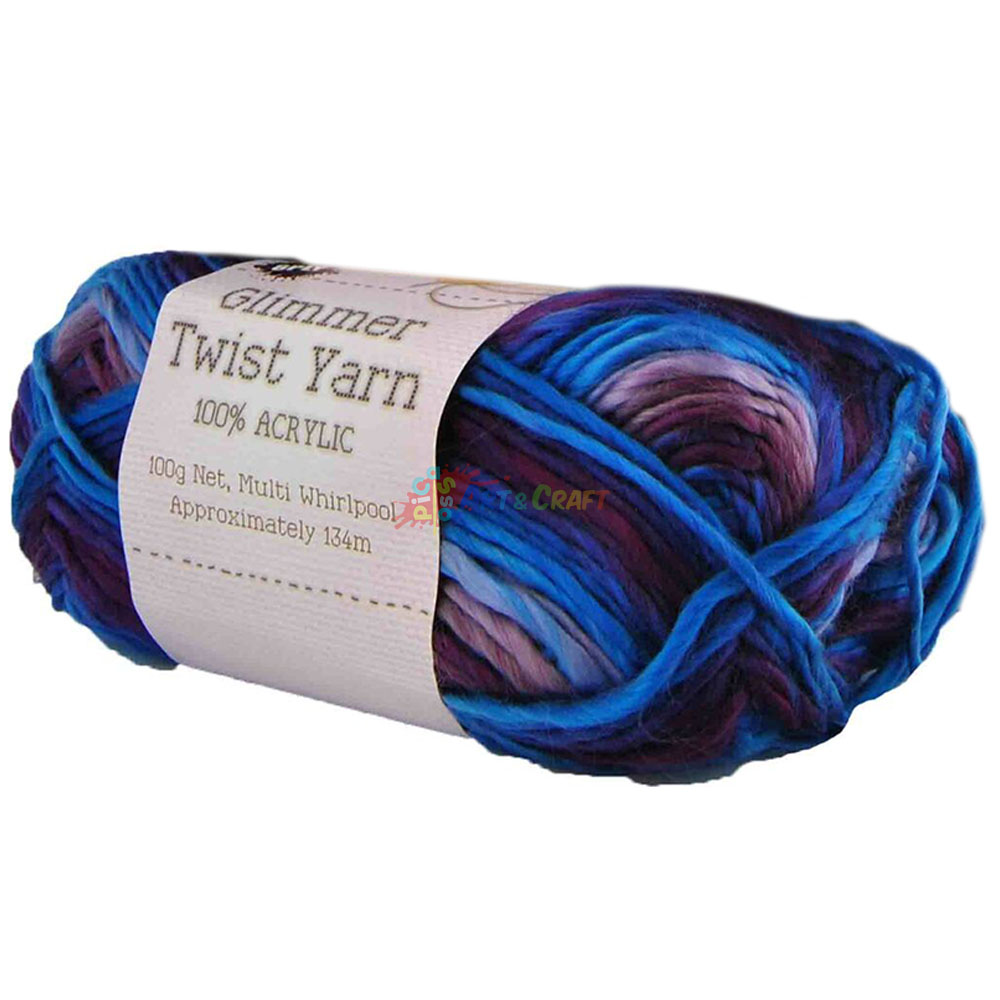 Glimmer Twist Yarn – Whirlpool - Picasso Art & Craft